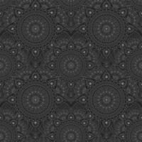 Abstract seamless pattern in a dark palette, oriental and Asian-inspired designs with mandalas vector