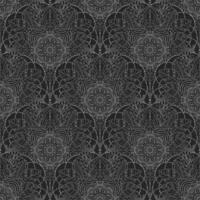 Seamless pattern in a dark color palette with leaves and abstract designs vector