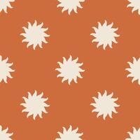 Boho print with sun. Seamless pattern. Background design. Repeating print for fabric, wrapping paper, textile, wallpaper vector