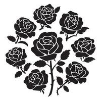 Elegant Black and White Rose Design for Decorative Use vector