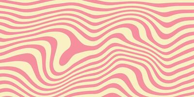 Abstract horizontal background with colorful pastel waves. Trendy illustration inspired by the retro 60s and 70s styl vector