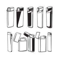 Illustration of Various Types of Lighters vector