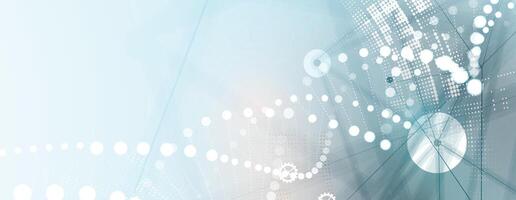 abstract dna background with circles and dots vector