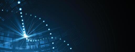 abstract dna background with blue dots and light vector
