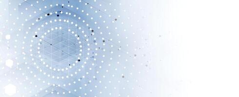 abstract blue background with dots and circles vector