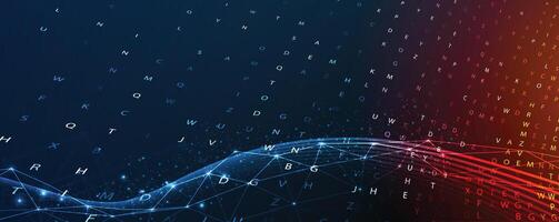 a digital background with a wave of data vector