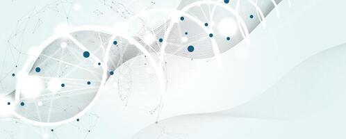a white background with a dna structure vector