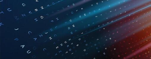 abstract background with many numbers and letters vector