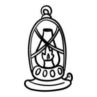 magic kerosene lamp in doodle style. For projects related to magic, mysticism and fantasy. It is ideal for decorating books, games or creating atmospheric mystical scenes. light in the dark. halloween vector