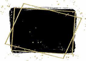 Abstract grunge background with a glittery gold frame vector