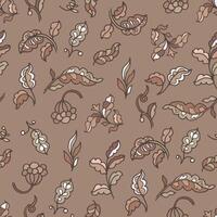 Neutral Botanical Leaf Pattern vector