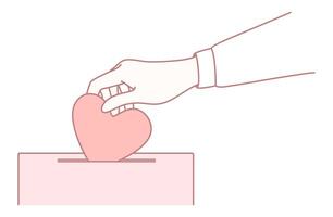 The Concept of Heart Donation A Deep Commitment to Love, Care, and Support for Others in Need vector