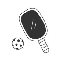 Pickleball Racket and Ball Icon vector