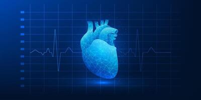 Medical technology background, heart network technology background is heart wave showing, transmit heart disease treatment, doctors use modern technology to help treat heart disease. vector