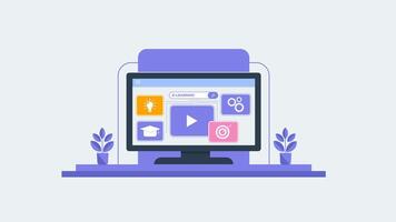 Virtual Learning Digital Courses, and Online Workshops vector