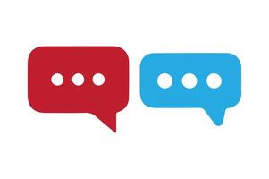 Two speech bubble icons on a white background. vector