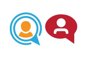 Speech bubbles set on white background. vector