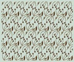 Green geometric floral seamless pattern. vector