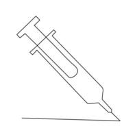 Single continuous line drawing greeting card design for world anti drug day vector