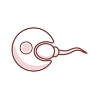sperm and egg cartoon character vector