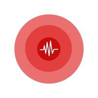 earthquake disaster shaking building and warning concept vector