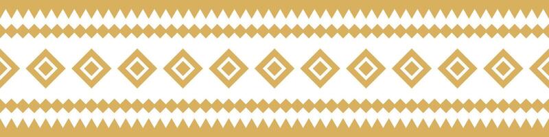 Elegant Gold Ethnic Border with Geometric Aztec Pattern for Graphic and Print Design. vector