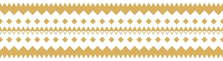 Traditional Gold Ethnic Border and Geometric Aztec Pattern for Wrapping Print. vector