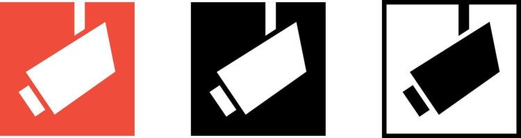 Security camera symbol, CCTV icon set vector