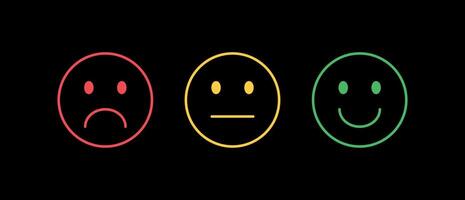 Rating satisfaction. Set emotion smiles, EPS10 vector