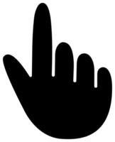 Index finger line icon vector