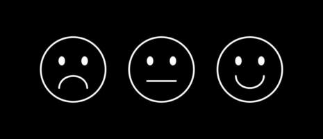 Rating satisfaction. Set of emotion smiles, EPS10 vector