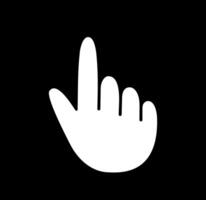 Index finger line icon, hand cursor click, EPS10 vector