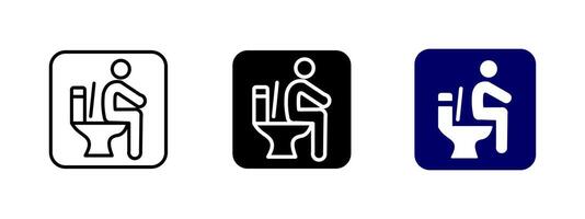 Toilet icon. Restroom illustration. Public bathroom sign indicating hygiene and sanitation facilities. Lavatory symbol for accessibility and convenience in public and private spaces. vector