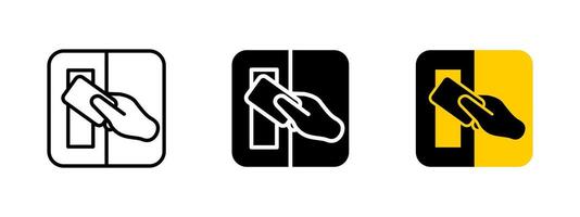 Card access icon. Secure entry illustration. Electronic keycard symbol for identification and authorization. Sign representing controlled access to buildings, offices and restricted areas. vector