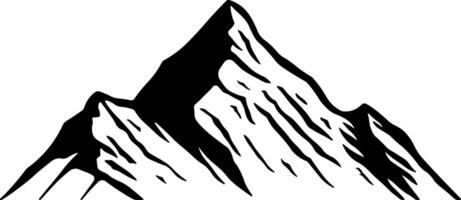 black and white silhouette of mountains without background vector