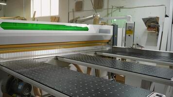 Modern CNC Panel Saw Machine in Wood Workshop video
