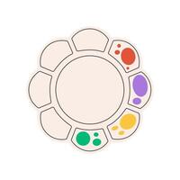 Palette with paints vector