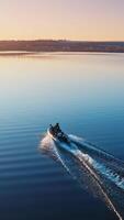 Motor boat on the river. video