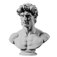 Glitch effect on a classical bust. Perfect for modern, abstract, and futuristic designs. png