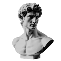 Glitch bust sticker with digital distortion. Cyberpunk and vaporwave aesthetic in monochrome. Perfect for futuristic, abstract, and modern design projects. png