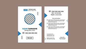 Modern ID Badge Design. Minimal Template Display for Promotional Campaign. vector