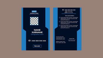 Modern ID Badge Design. Abstract Layout Display for Promotional Campaign. vector