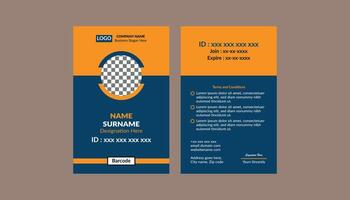 Modern ID Badge Design. Minimal Layout Display for Promotional Campaign. vector