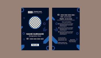 Modern ID Badge Design. Classic Layout Display for Promotional Campaign. vector