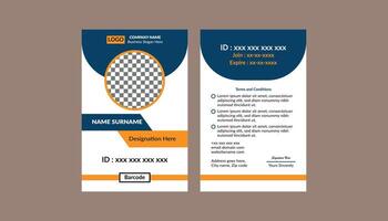 Modern ID Badge Design. Elegant Layout Display for Promotional Campaign. vector