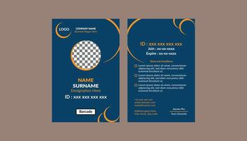 Modern ID Badge Design. Artistic Layout Display for Promotional Campaign. vector
