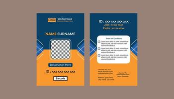Modern ID Badge Design. Innovative Layout Display for Promotional Campaign. vector
