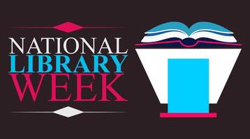 Discover, Learn, and Grow with Libraries, National Library Week vector