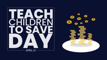 Teaching Kids Financial Responsibility Design templet vector