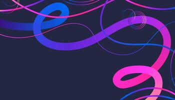 Freehand Wavy Lines and Scribble Sketches with Vibrant Colors on a Black Background. Playful geometric fluid organic shapes isolated. Trendy colorful line doodles. vector
